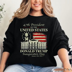 47th President Trump Inauguration Day 2025 White House Flag Commemorative Sweatshirt