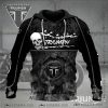 Biker Skull Web Triumph Hoodie with Cracked Earth and Smoke Design