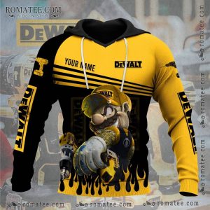 Custom Mario Dewalt Drill Hoodie with Personalized Name and Vibrant Graphic Design