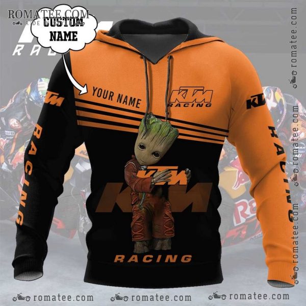 Custom Name Baby Groot KTM Racing Hoodie