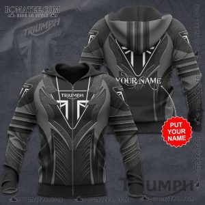 Customizable Futuristic Triumph Logo Geometric Design Hoodie