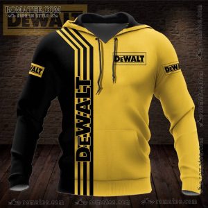 DEWALT Black and Yellow Hoodie with Vertical and Horizontal Logos