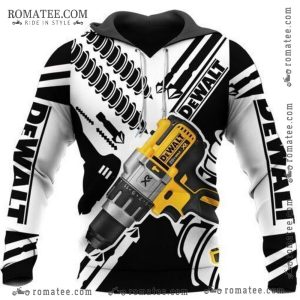 DEWALT Power Drill Graphic Hoodie – Construction Tool Design Sweatshirt