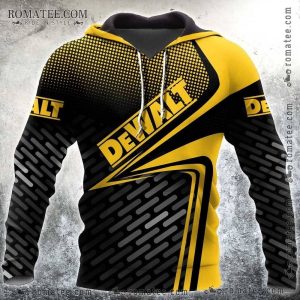 DeWALT Inspired Graphic Hoodie with Bold Yellow and Black Design