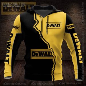 DeWalt Black and Yellow Hoodie with Bold Logo Design