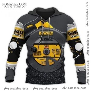 Dewalt Circular Saw Graphic Hoodie – Bold Tool Art Design for DIY Enthusiasts and Pros