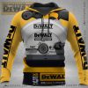 Dewalt Circular Saw Graphic Hoodie with Bold Yellow and Black Construction Theme