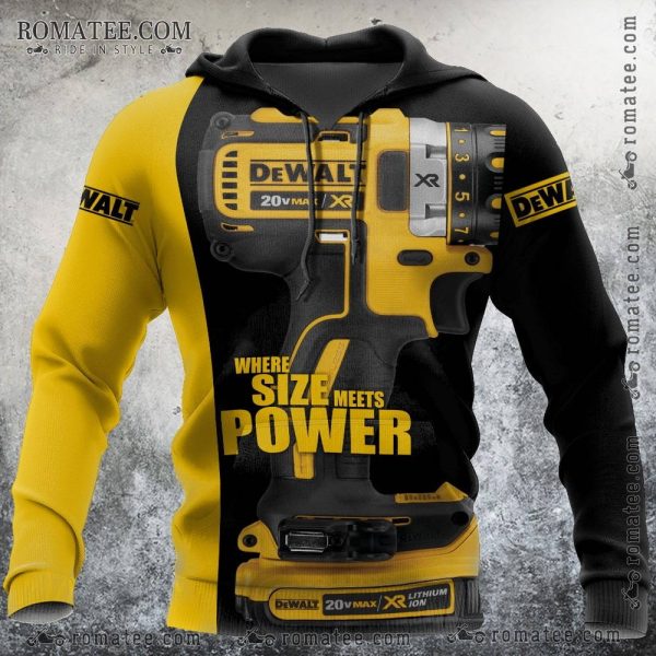 Dewalt Drill Art Hoodie – Bold Graphic Design for Power Tool Enthusiasts