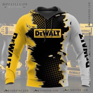 Dewalt Industrial Graffiti Hoodie with Bold Brushstroke Design