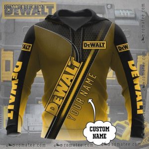 Dewalt Inspired Bold Graphic Hoodie with Custom Name Personalization