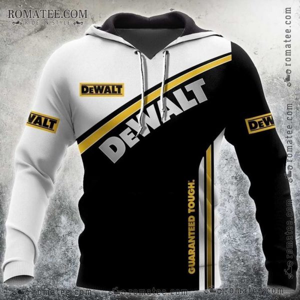 Dewalt Inspired Graphic Hoodie with Bold Black and Yellow Design