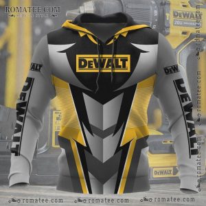 Dewalt Inspired Graphic Hoodie with Bold Industrial Design and Modern Aesthetic