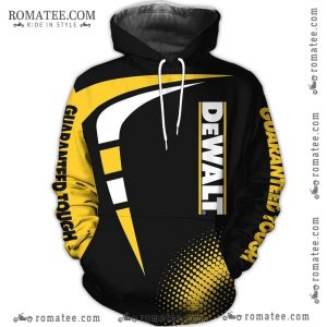 Dewalt Inspired Graphic Hoodie with Bold Yellow and Black Design