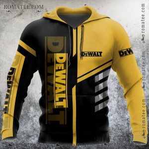 Dewalt Inspired Graphic Hoodie with Striking Black and Yellow Design