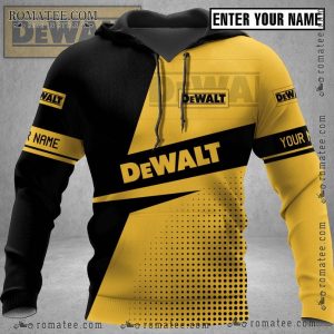 Dewalt Personalized Graphic Hoodie with Bold Yellow and Black Design