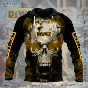 Dewalt Screaming Skull Graphic Hoodie – Bold Skull Art, Industrial Design, Eye-Catching Workwear