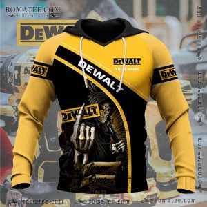 Game Over Skull Dewalt Custom Name Hoodie with Graphic Art Design