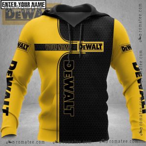 Hexagon Pattern Customizable DEWALT Hoodie – Eye-catching Bold Design