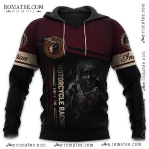 Indian Motorcycle Racing Hoodie Vintage Horse and Bike Design