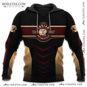 Indian Motorcycle Riders Group Hoodie with Bold Logo and Striking Design Elements