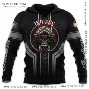 Indian Skull Headdress Hoodie – Native American Motorcycle Art