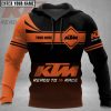 KTM Customizable Hoodie with Bold Racing Graphics and Personalized Name Design