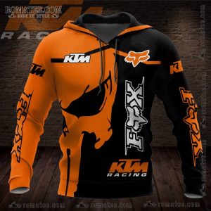 KTM FOX Racing Dual Tone Motocross Hoodie – Orange and Black Stylish Gear