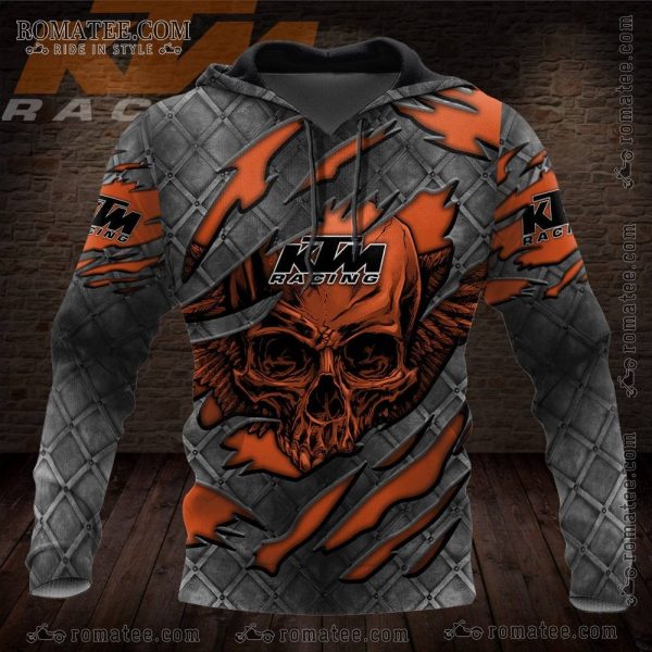 KTM Racing Dragon Hoodie with Diamond-Plate Pattern