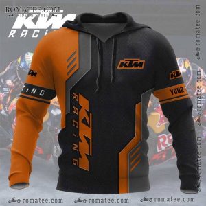 KTM Racing Hoodie – Black and Orange Motorcycle Gear with Bold Graphics and Logos