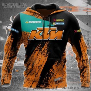 KTM Racing Hoodie with Motorex, Akrapovic, Michelin Logos – Ready to Race Design