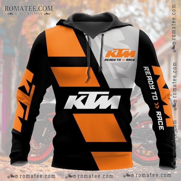 KTM Ready to Race Graphic Hoodie with Bold Orange and Black Design