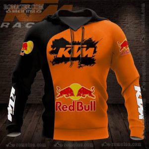 KTM Red Bull Racing Hoodie with Bold Graphic Design and Sporty Aesthetic