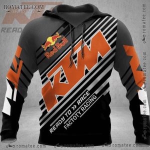 KTM Red Bull Racing Hoodie with Bold Graphic Design and Striking Color Contrast