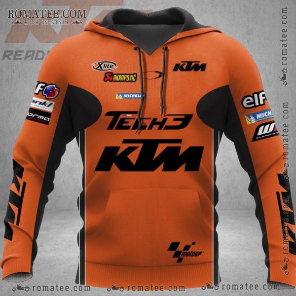 KTM Tech3 Racing Hoodie with Sponsor Logos – Akrapovic, Michelin, Elf, X-lite