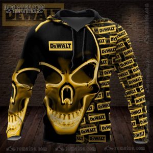 Leon Yellow Skull Face DeWALT Skull Trooper 3D Hoodie