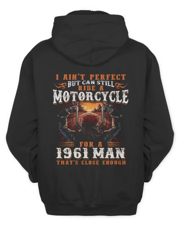 Motorcycle Art Hoodie for 1961 Man with Bold Riding Design and Vintage Graphics