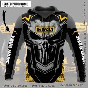 Punisher Skull Dewalt Custom Name Graphic Hoodie – Bold Skull Art Design for DIY Enthusiasts