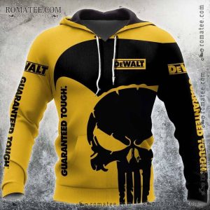 Punisher Skull Dewalt Hoodie with Bold Graphic Art and Tough Theme Design