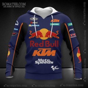 Red Bull KTM MotoGP Racing Hoodie – Motorcycle Team Apparel with Sponsor Logos