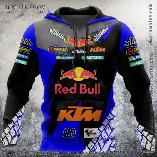 Red Bull KTM Racing Hoodie – MotoGP, Akrapovic, Michelin, Motorex Sponsors