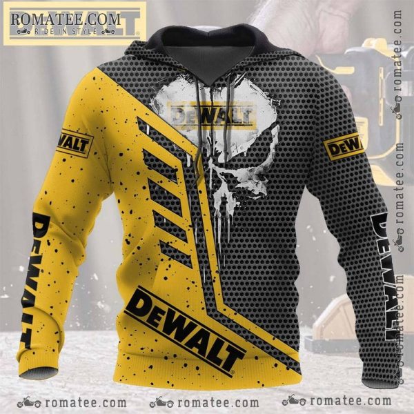 Skull DeWalt Hexagon Graphic Hoodie – Bold Industrial Streetwear Design