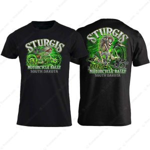 Sturgis Motorcycle Rally 2025 Skeleton Chief Black T-Shirt, 85th Annual Sturgis Motorcycle Rally South Dakota Biker Shirt