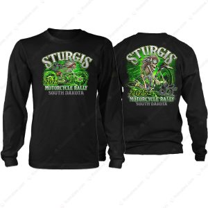 Sturgis Motorcycle Rally 2025 Skeleton Chief Black T Shirt 85th Annual Sturgis Motorcycle Rally South Dakota Biker Shirt 3