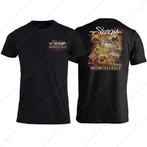 Sturgis Motorcycle Rally 85th Anniversary 2025 South Dakota Map T-Shirt