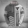 Triumph Motorcycle Chevron Pattern Hoodie – Gray and White