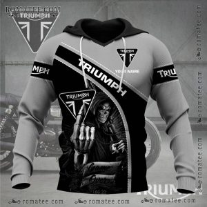 Triumph Skull Hoodie with Custom Name and Game Over Graphic Design