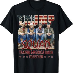 Trump Squad Taking America Back Together Graphic Tee with Patriotic Design