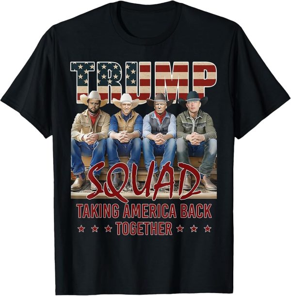 Trump Squad Taking America Back Together Graphic Tee with Patriotic Design