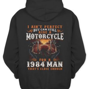 Vintage 1984 Motorcycle Hoodie – Retro Biker Gift for Men