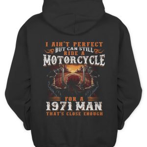 Vintage Motorcycle Art Hoodie for 1971 Man – Bold Rider Design